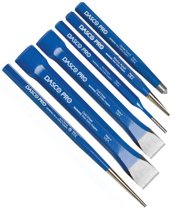 [23872] Dasco Pro High Carbon Steel Punch and Chisel Set 5 Pc