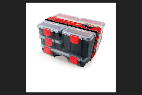 Ace 3 in. H Storage Organizer Set Plastic Black