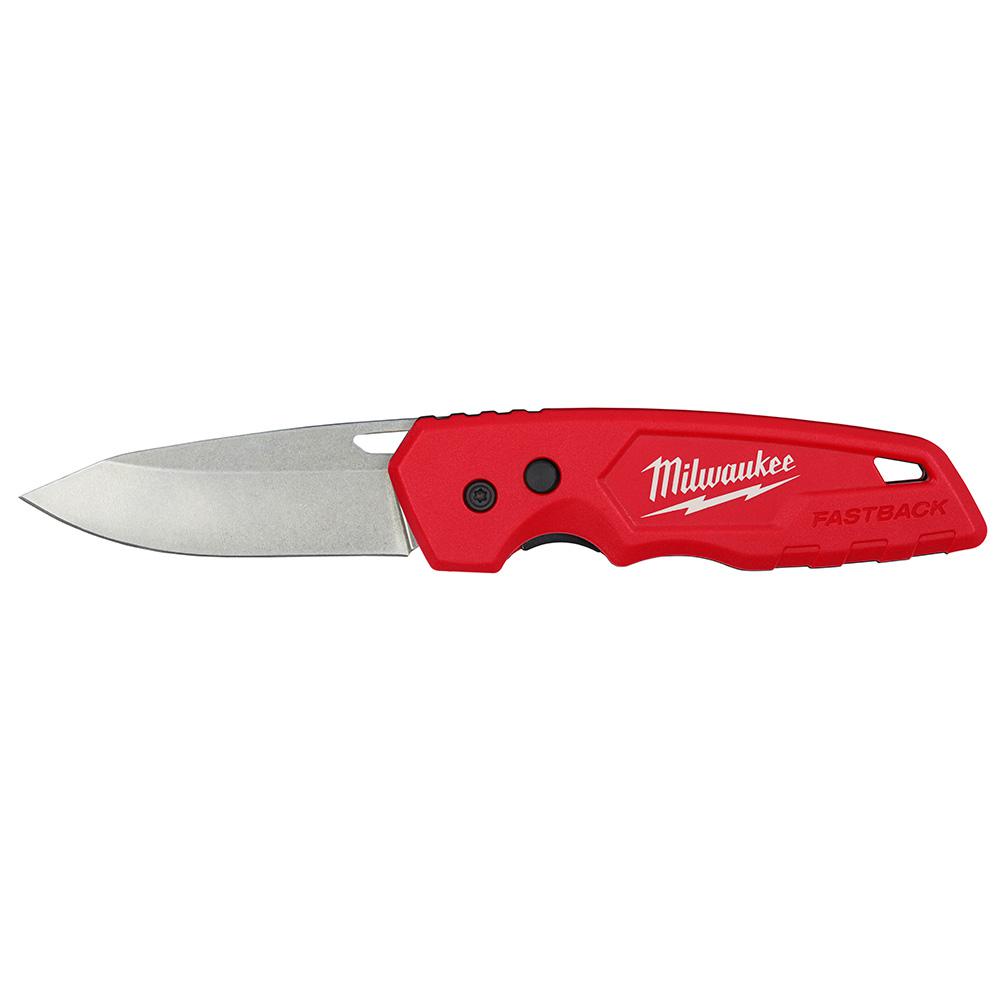 Milwaukee Fastback 7.5 in. Press and Flip Folding Pocket Knife Red 1 Pc