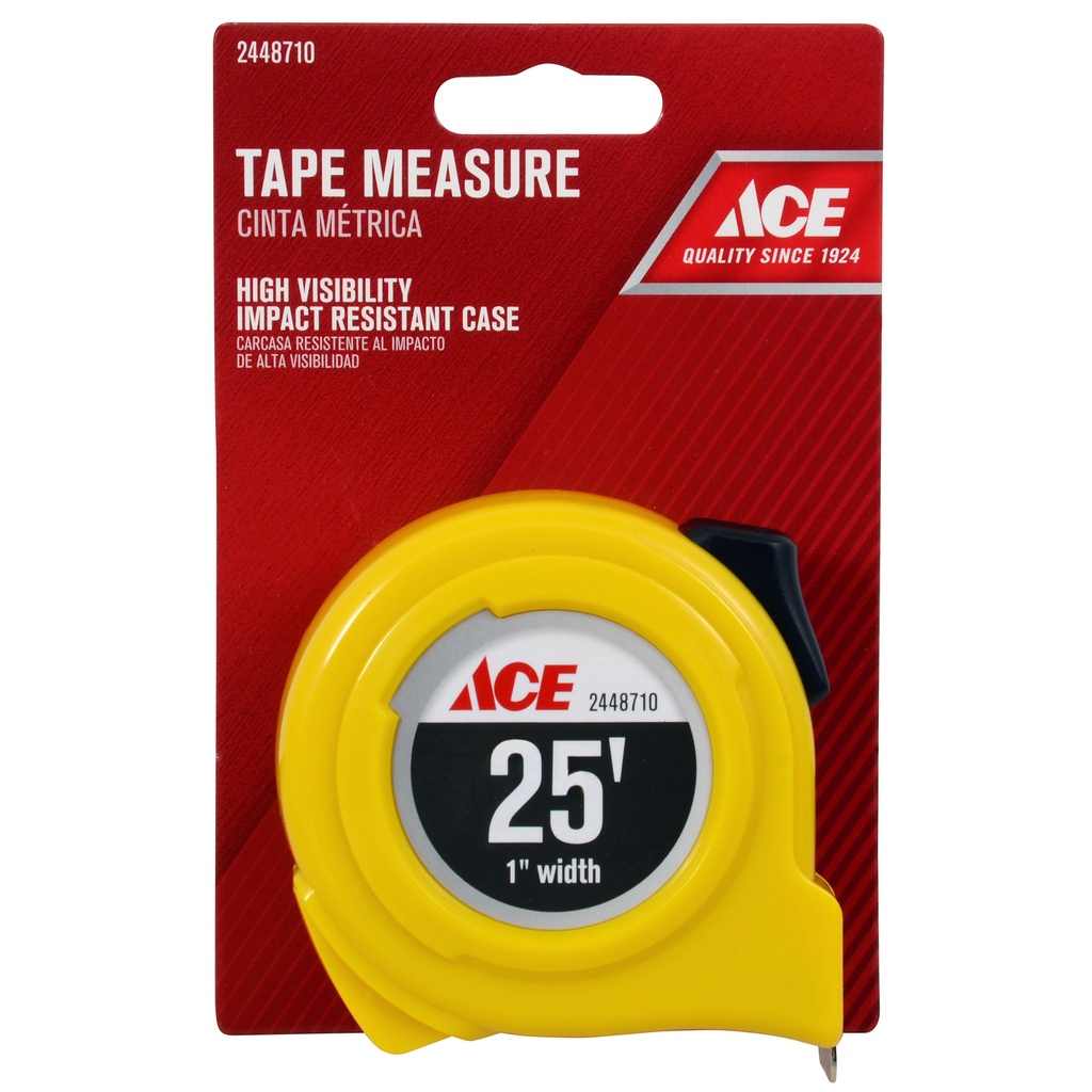 [2448710] Ace 25 Ft. L X 1 in. W High Visibility Tape Measure 1 Pk
