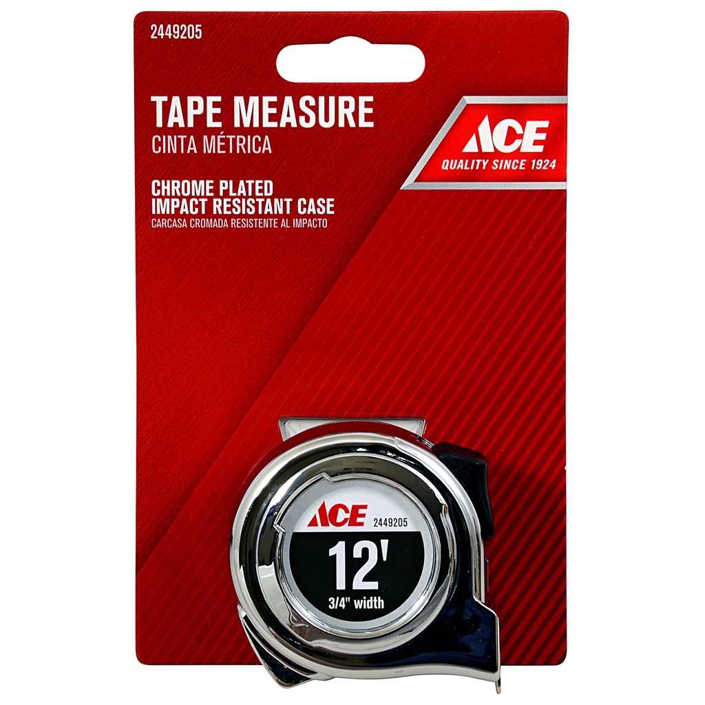 Ace 12 Ft. L X 0.75 in. W Tape Measure 1 Pk