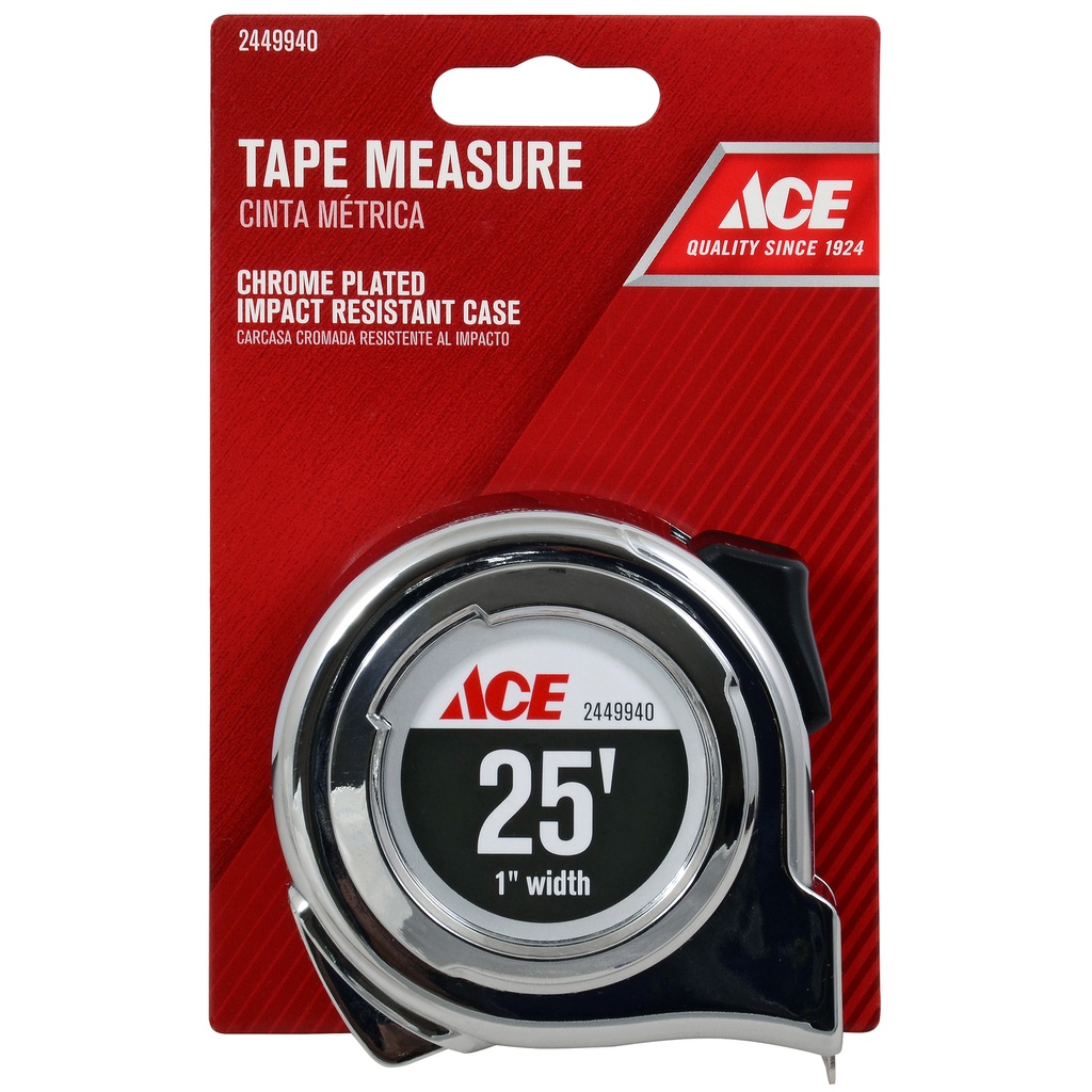 Ace 25 Ft. L X 1 in. W Tape Measure 1 Pk
