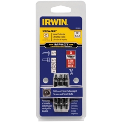 Irwin Impact Screw-Grip .15 in. M2 High Speed Steel Double-Ended Screw Extractor 2 in. 3 Pc