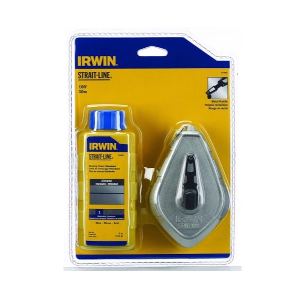 [24772] Irwin Strait-Line 4 Oz Blue Classic Chalk and Reel Set 100 Ft