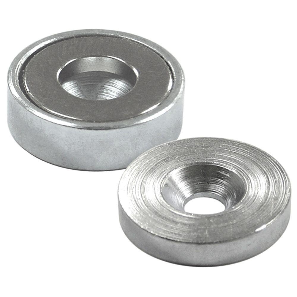 Magnet Source .281 in. L X .875 in. W Silver Super Latch Magnets 23 Lb. Pull 1 Pc