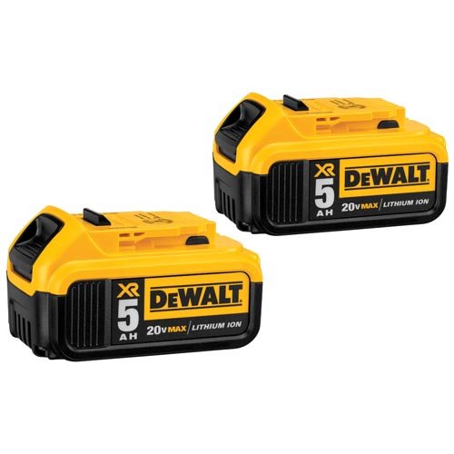 DeWalt 20V MAX Premium XR 5.0AH Lithium Ion Battery Pack 2 Pack