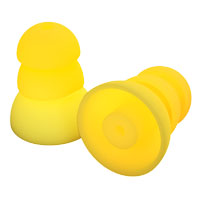 Plugfones ComforTiered 27 DB Silicone Replacement Tip Replacement Ear Plugs Yellow 5 Pair