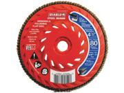 Diablo Steel Demon 4-1/2 in. D X 5/8 in. Zirconia Speed Hub Thread Arbor Flap Disc 80 Grit 1 Pk
