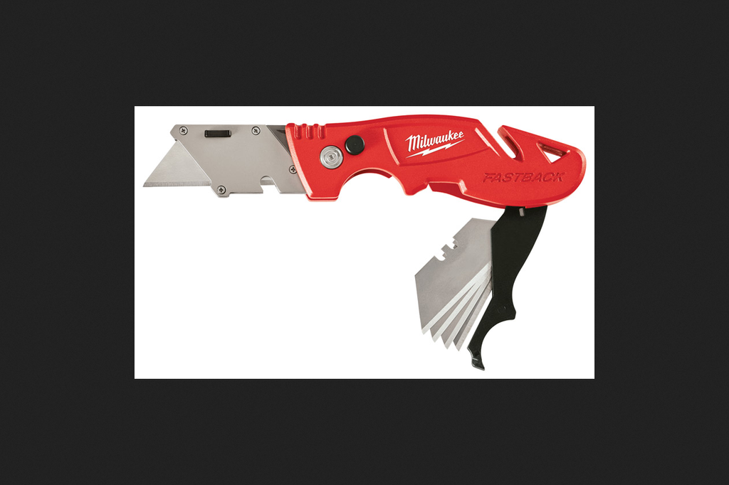 Milwaukee Fastback 6.87 in. Press and Flip Folding Utility Knife Set Red 2 Pk