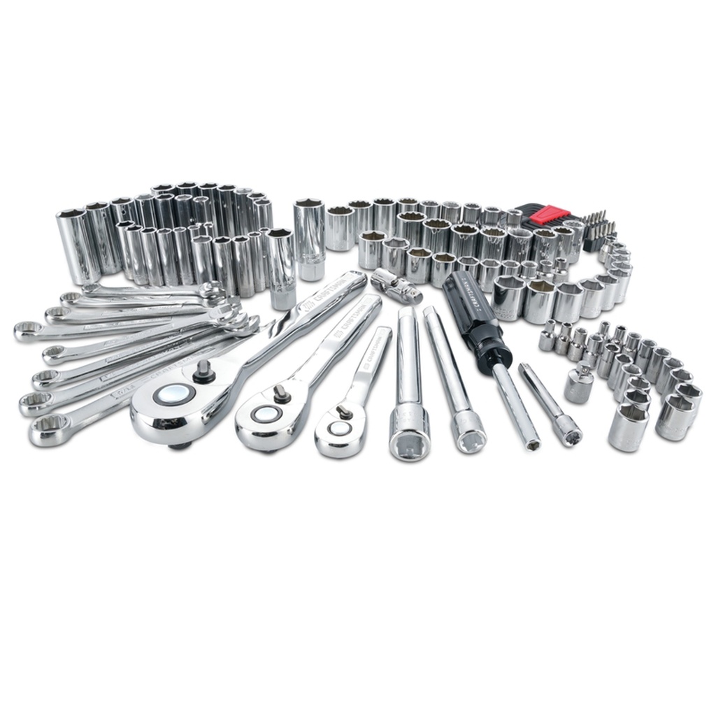 Craftsman 1/4, 3/8 and 1/2 in. Drive Metric and SAE 6 and 12 Point Mechanic's Tool Set 135 Pc