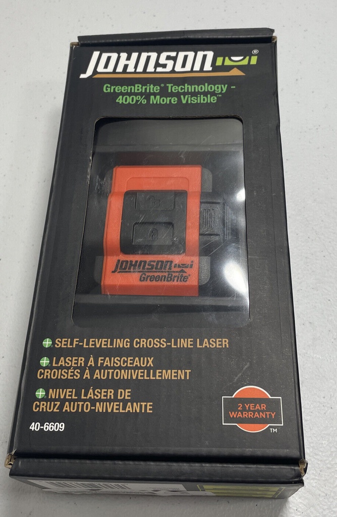 Johnson 2 Beam Self Leveling Cross-Line Laser 1 Pc