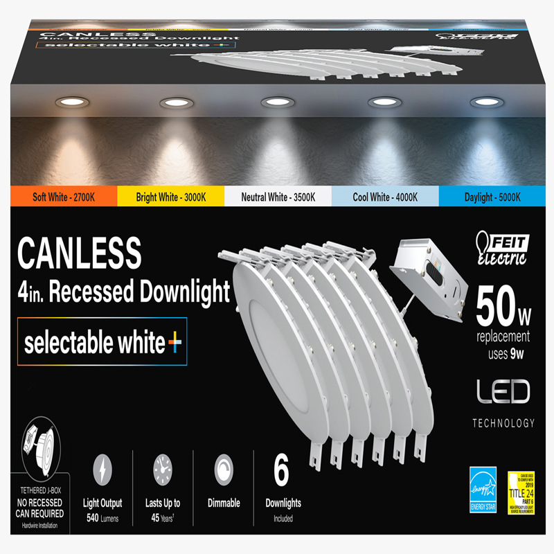 RECESSD LIGHT 9W WHT 6PK