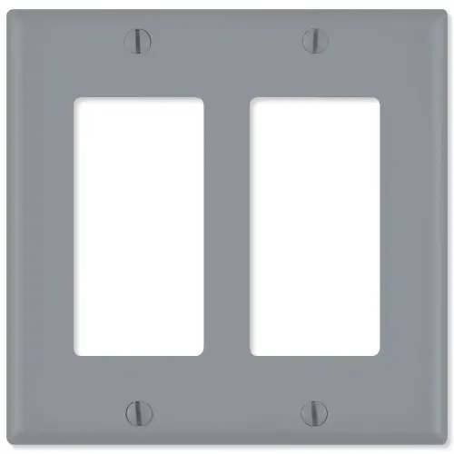 Leviton Decora Gray 2 Gang Thermoset Plastic Decorator Wall Plate 1 Pk