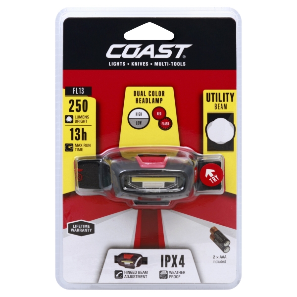 HEADLAMP 255L BLK/RED