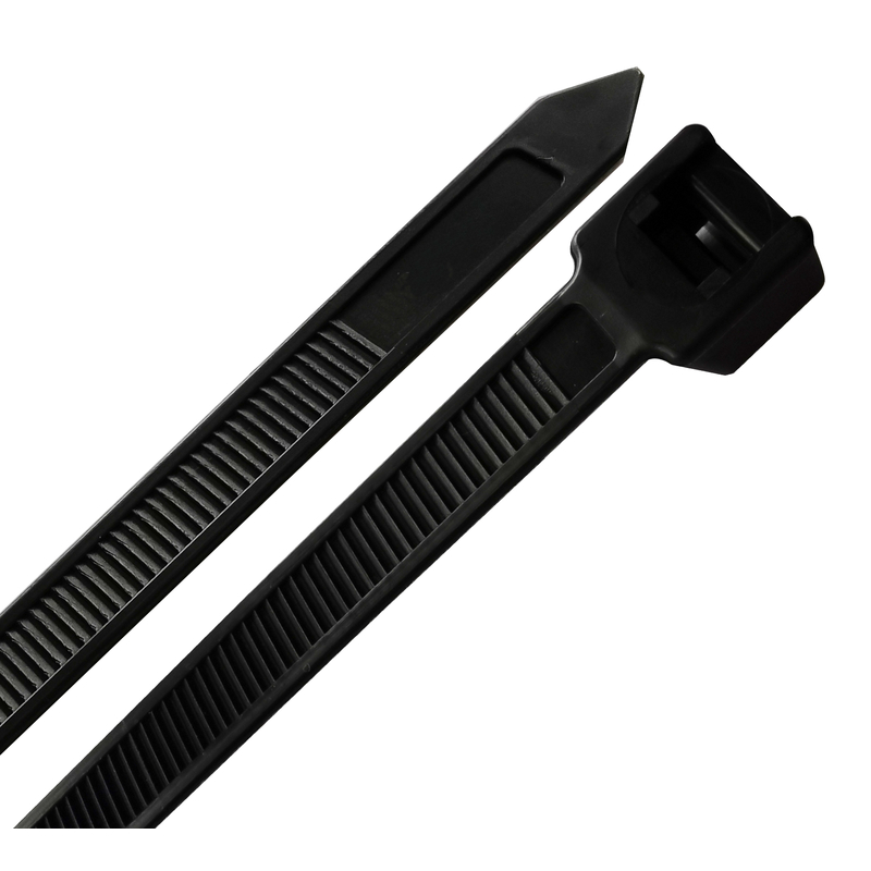 [3004701] Steel Grip 18 in. L Black Cable Tie 10 Pk
