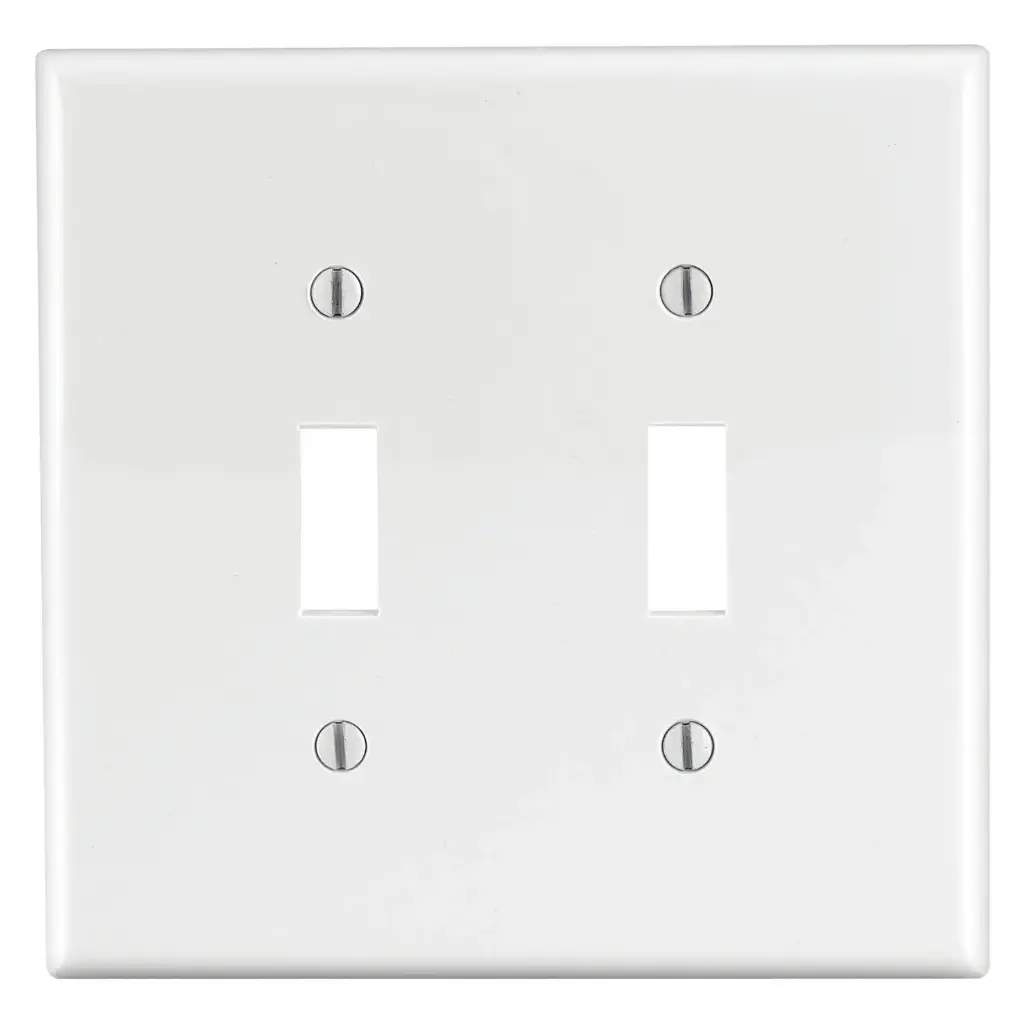 Leviton Midway White 2 Gang Nylon Toggle Wall Plate 1 Pack