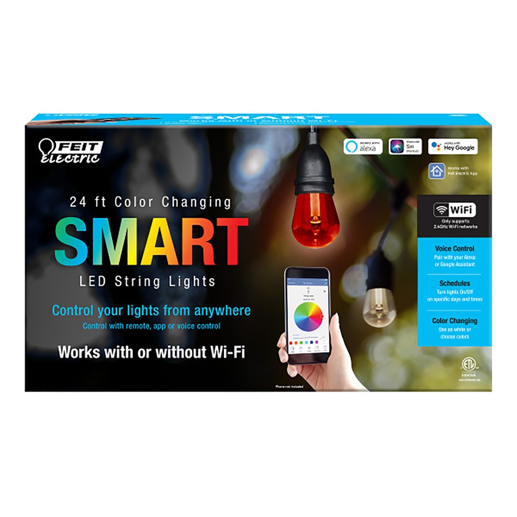 FEIT Electric 24' LED Smart Wi-Fi String Light