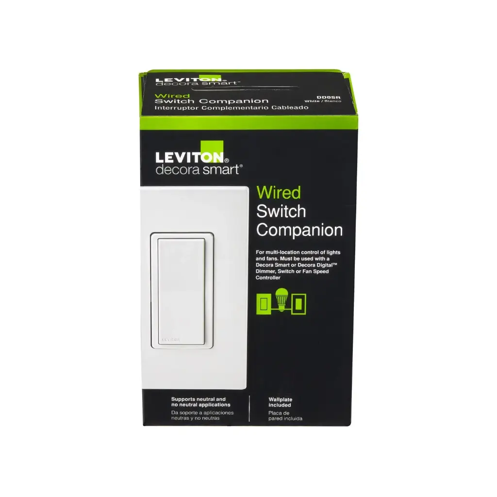 Leviton Decora Smart Three Pole Remote Smart-Enabled Switch White 1 Pk