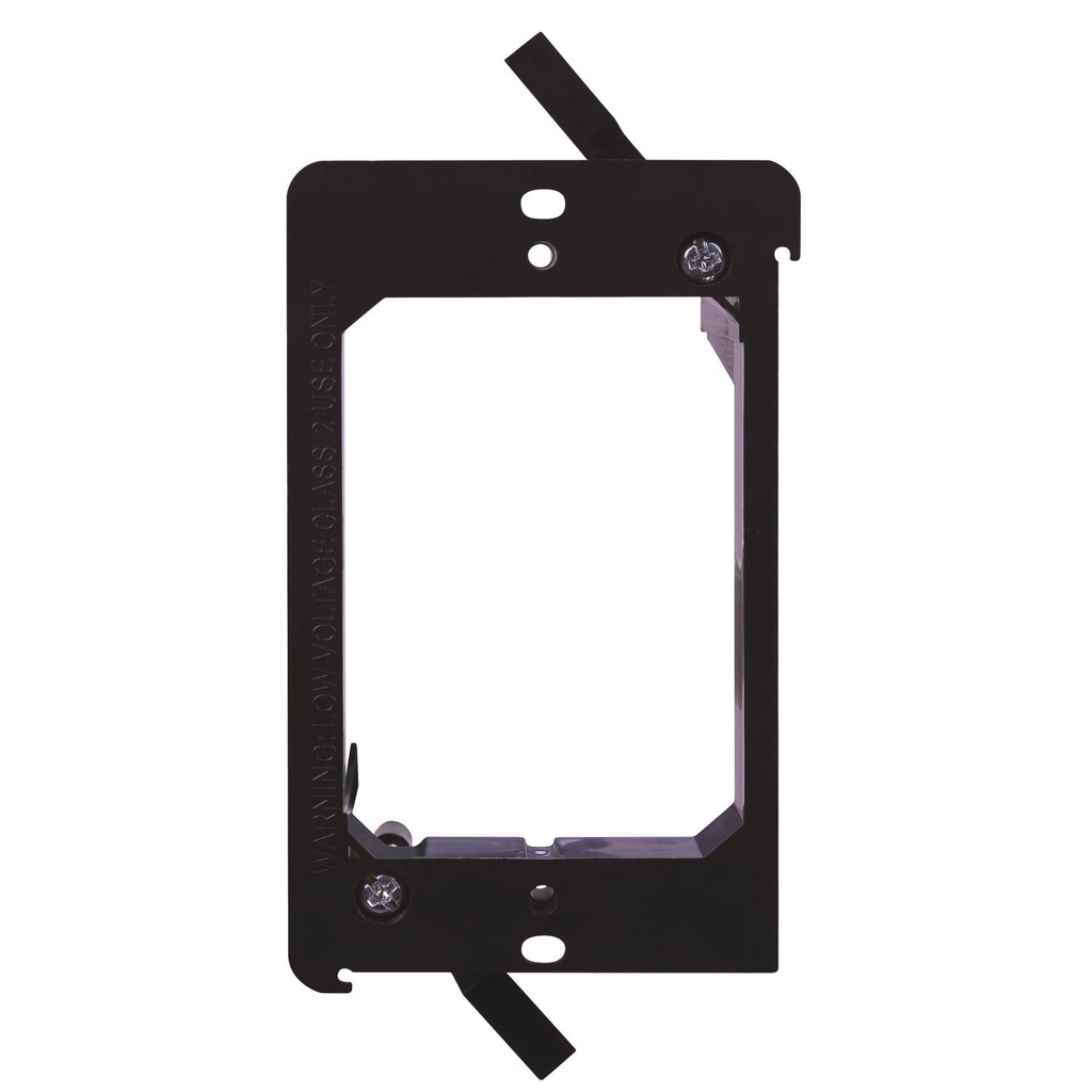 Vanco Old Work Rectangle PVC 1 Gang Low Voltage Mounting Bracket Black