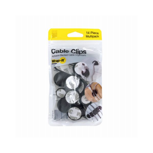 CABLE CLIP SILICONE BLK