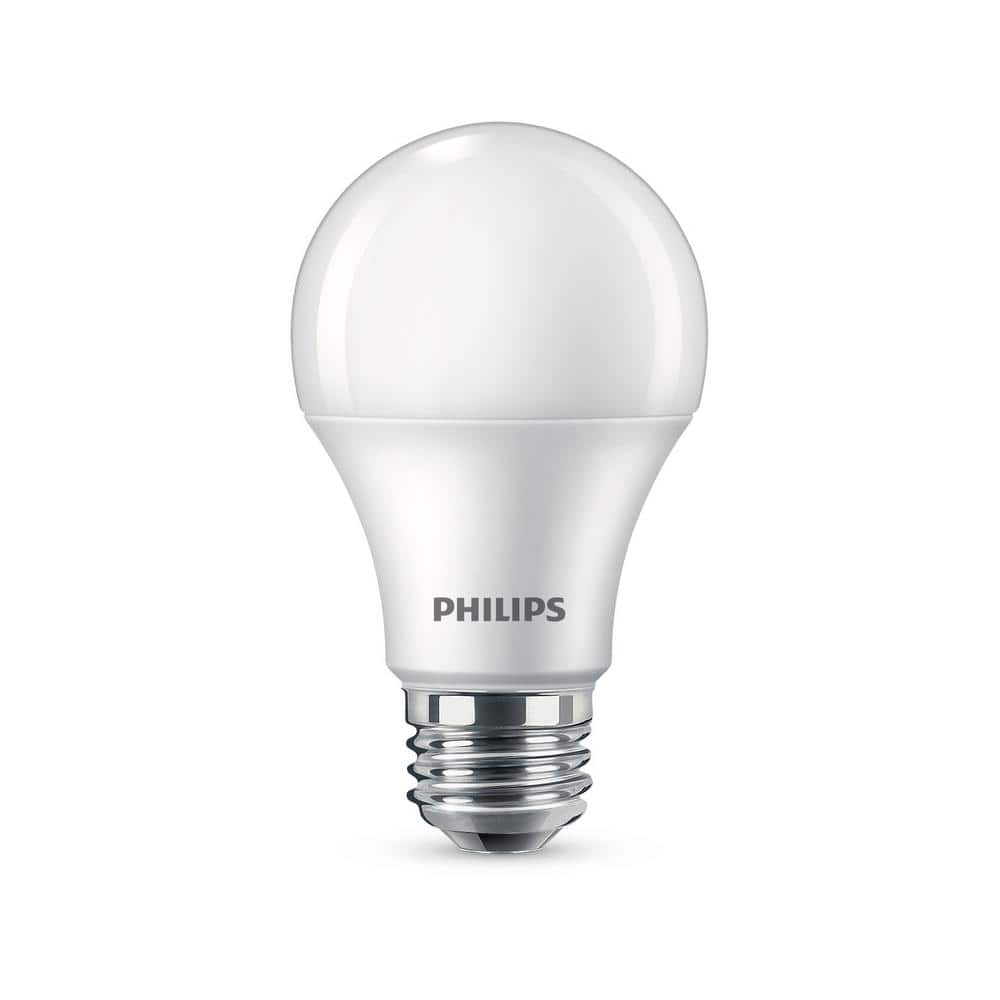 [3014734] Philips A19 E26 (Medium) LED Bulb Daylight 75 Watt Equivalence 4 Pk
