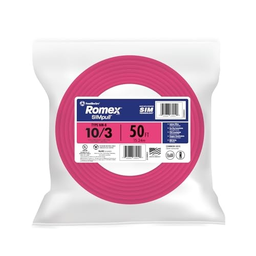 Southwire 50 Ft. 10/3 Solid Romex Type NM-B WG Non-Metallic Wire