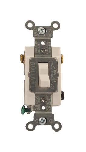 Leviton 20 Amps 3-Way Toggle AC Quiet Switch White 1 Pk