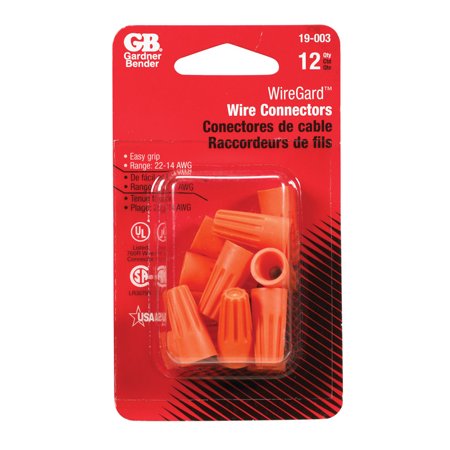 Gardner Bender WingGard 22-14 Ga. Copper Wire Wire Connector Orange 12 Pk