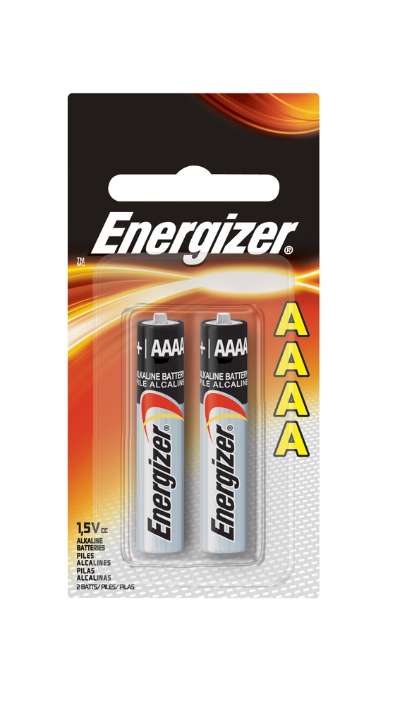 [3023116] Energizer 2pk AAAA Batteries: Single-Use, 150mAh, 1.5V Output