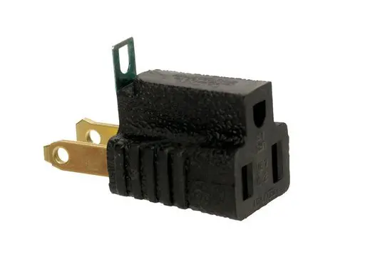 Ace Grounding Adapter Black 15 Amps 125 Volts 1 Pk