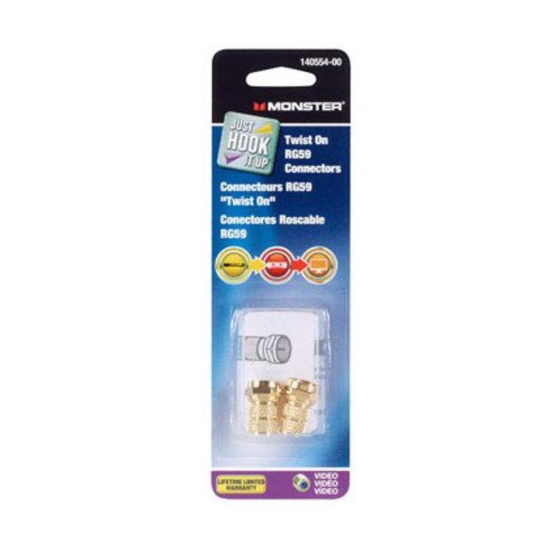 [30803] Monster 140554-00 75 Ohm Cable Coax Connectors Gold