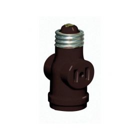 Two Outlet Socket Adapter, Black