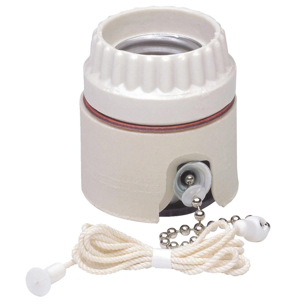 2-PIECE PORCELAIN SOCKET, WHITE