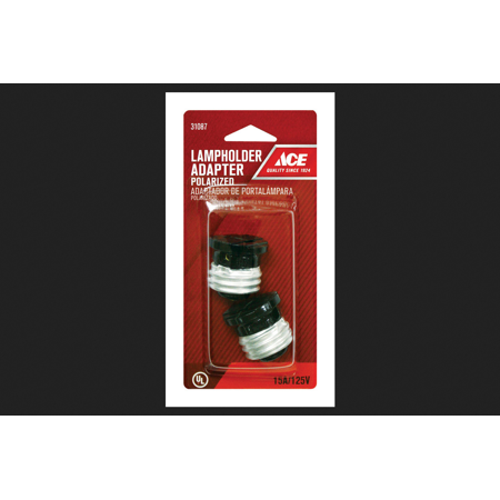 ADPTR SOCKT-PLUG BLK PK2