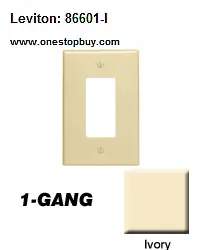 1-Gang Ivory Decora/Rocker Plastic Jumbo/Oversized Wall Plate (1-Pack) 86601-I