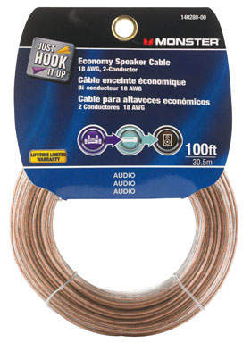Just Hook It up 100 Ft. L Speaker Cable AWG
