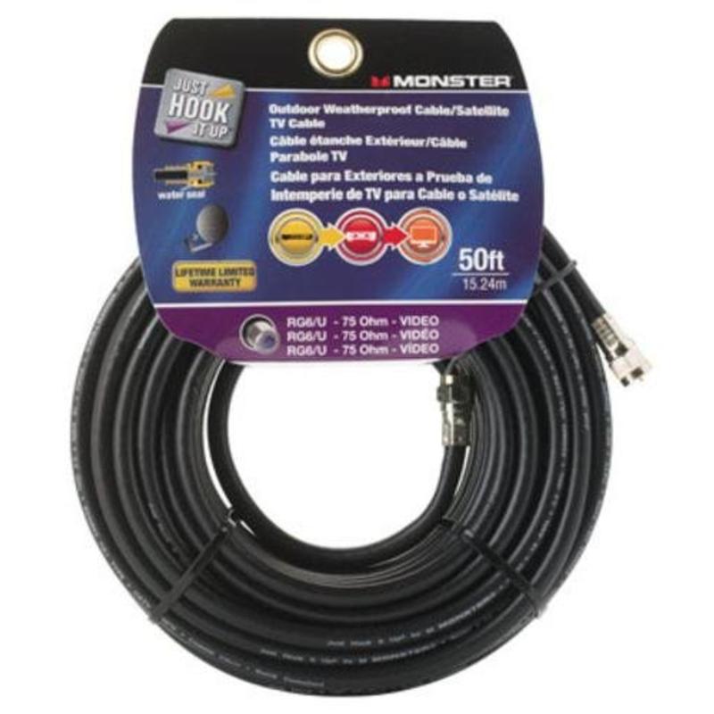 Monster Just Hook It up 50 Ft. Weatherproof Video Coaxial Cable