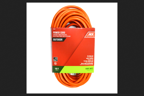 Ace Indoor or Outdoor 100 Ft. L Orange Extension Cord 16/3 SJTW