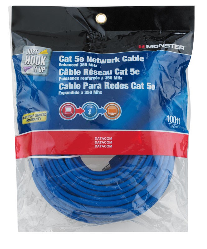 [3184884] Monster Just Hook It up 100 Ft. L Category 5E Networking Cable