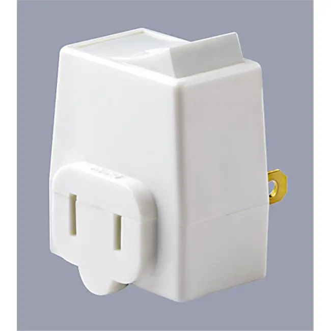 Leviton 13 Amps Double Pole Plug-in Switch Tap Ivory 1 Pk
