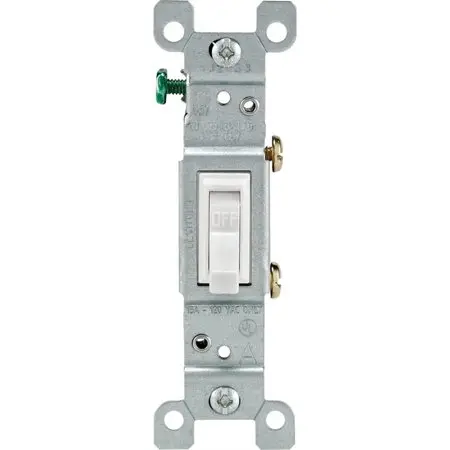 Leviton 15 Amps Toggle Switch White 1 Pack