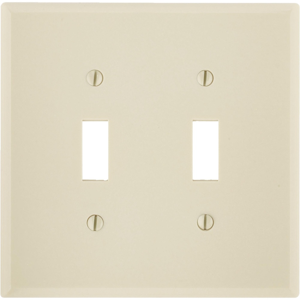 Two Gang Switch Wallplate, Ivory