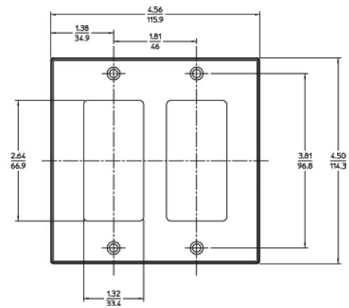 [3202397] Decora Two Gang Wallplate, Ivory