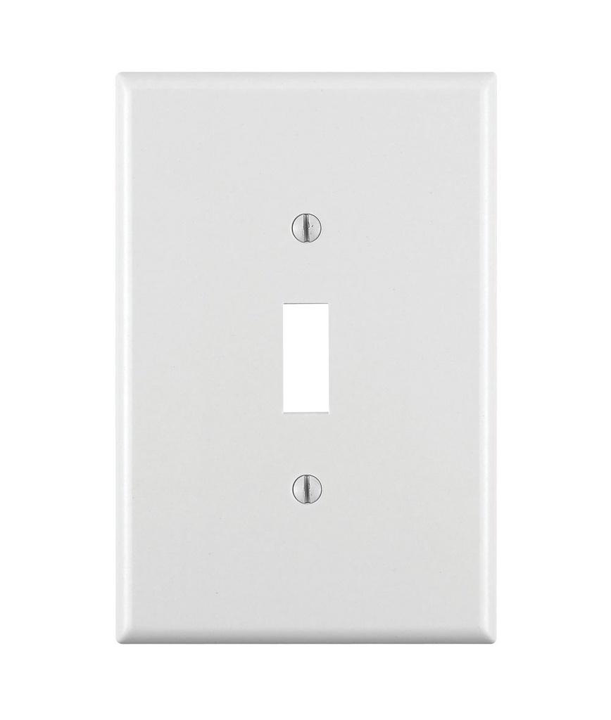 [3202587] Leviton White 1 Gang Plastic Toggle Wall Plate 1 Pack