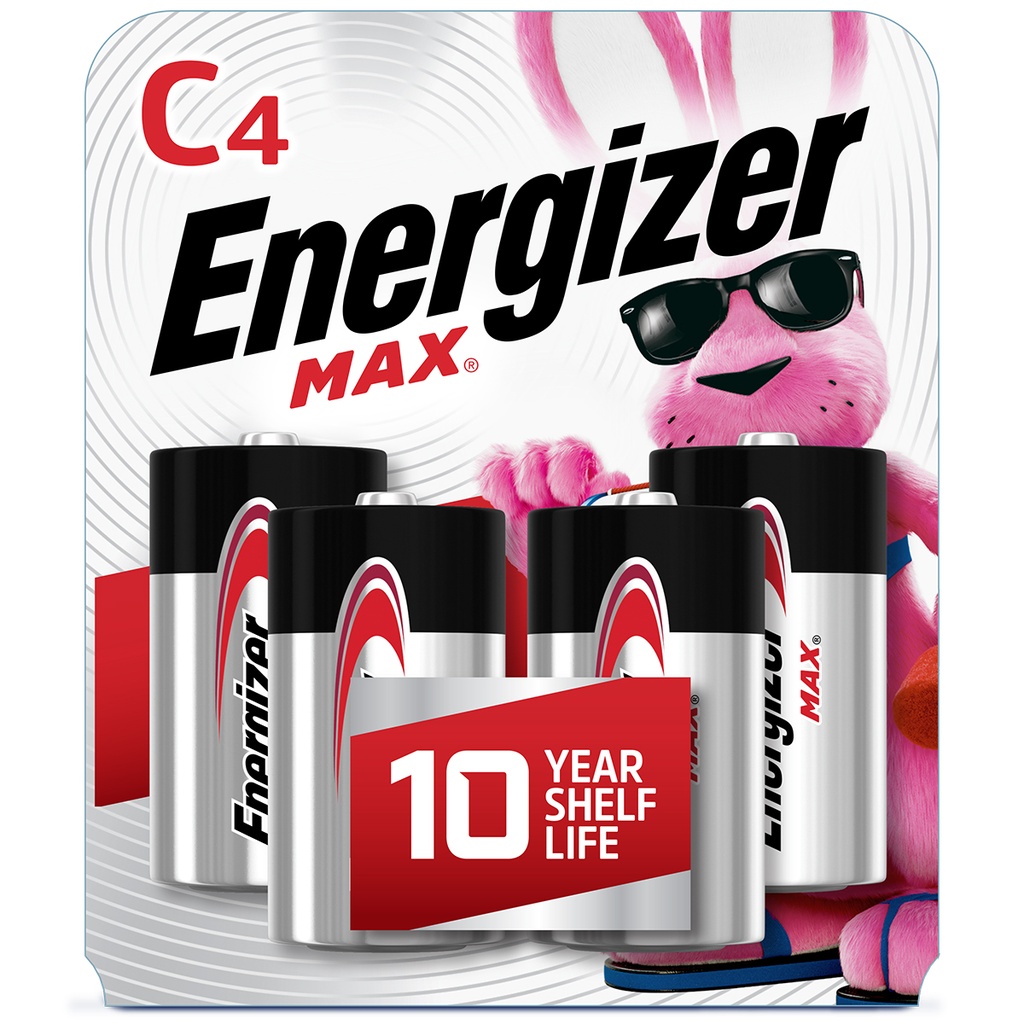BATTERY ALKALINE C 4PK