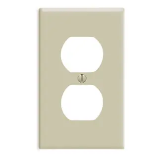 Leviton Ivory 1 Gang Thermoset Plastic Duplex Wall Plate 10 Pk