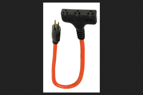 Ace Indoor or Outdoor 10 Ft. L Orange Triple Outlet Cord 12/3 SJTW