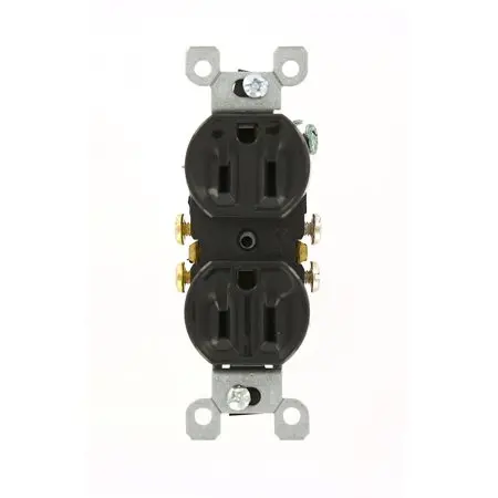 Leviton 15 Amps 125 V Duplex Black Outlet 5-15R 1 Pk