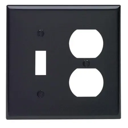 WALLPLATE 2G OUT/TOG BLK