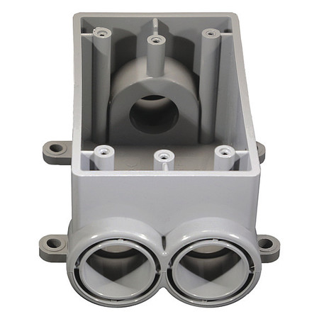 Cantex 20 Cu in Rectangle PVC 1 Gang Electrical Box Gray